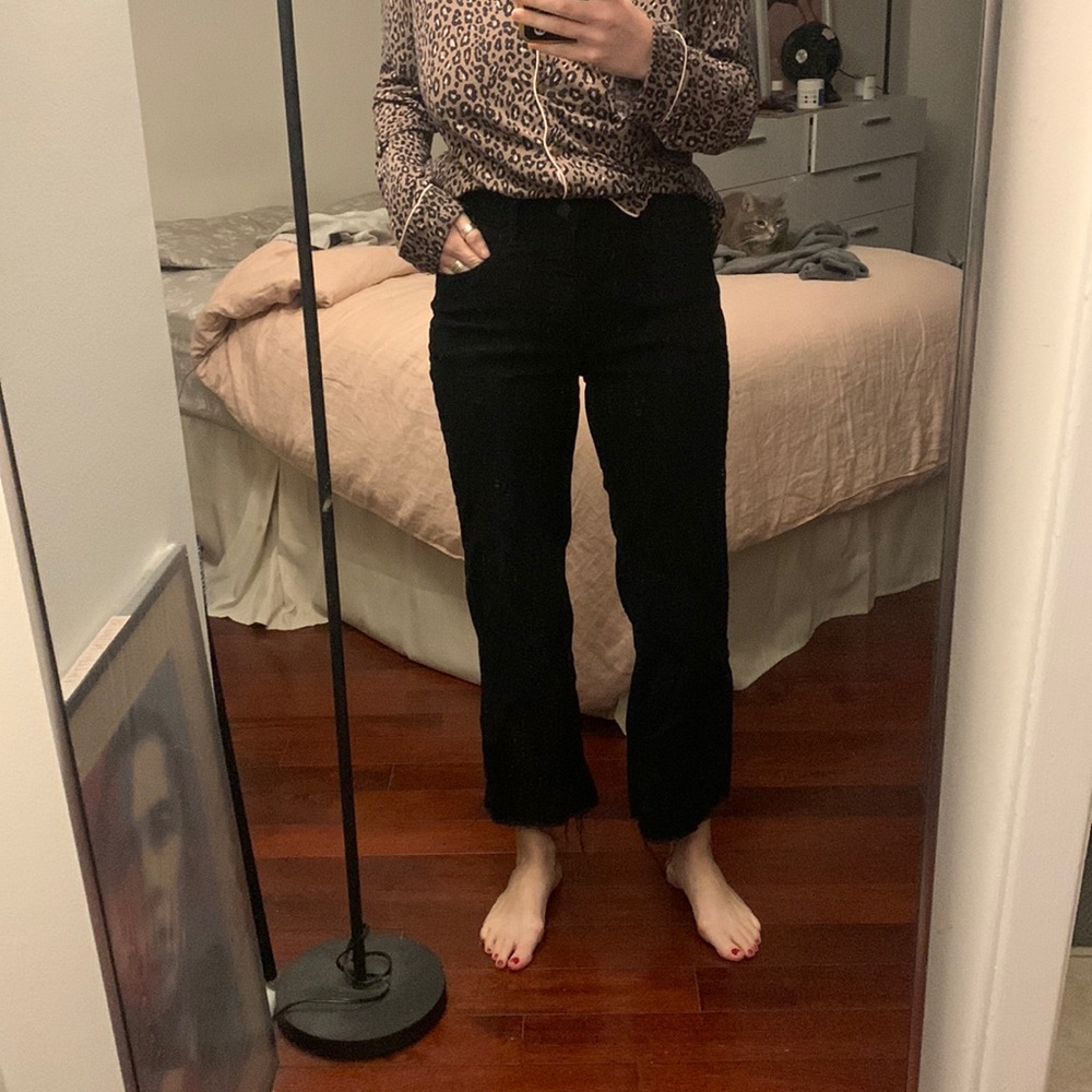 Warp and weft black cropped jeans